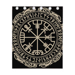 Viking Vegvisir Print Curtain