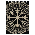 Viking Vegvisir Print Curtain
