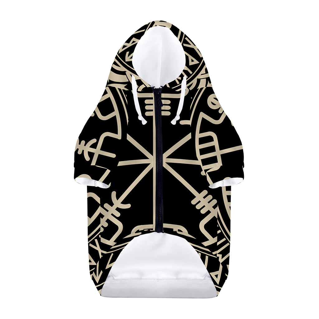 Viking Vegvisir Print Dog Zip Up Hoodie