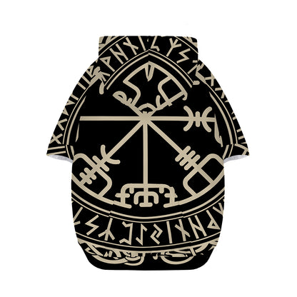 Viking Vegvisir Print Dog Zip Up Hoodie
