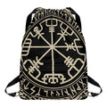 Viking Vegvisir Print Drawstring Backpack