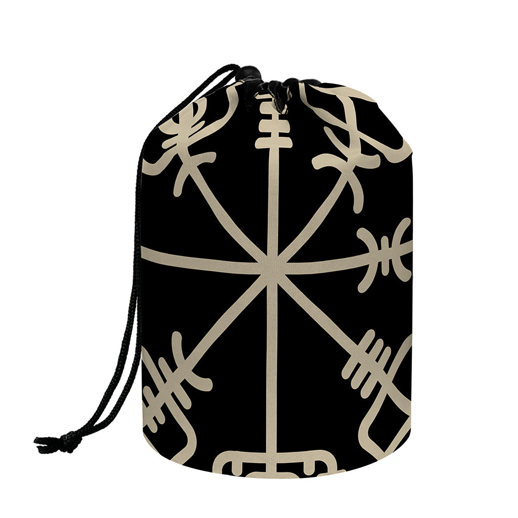 Viking Vegvisir Print Drawstring Makeup Bag