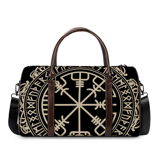 Viking Vegvisir Print Duffle Bag