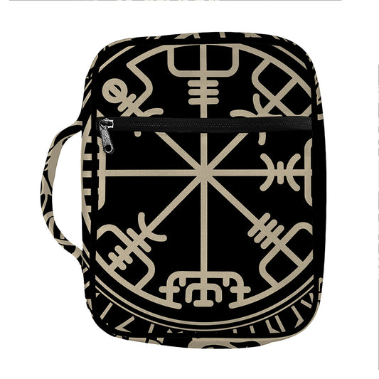 Viking Vegvisir Print Front Pocket Bible Bag