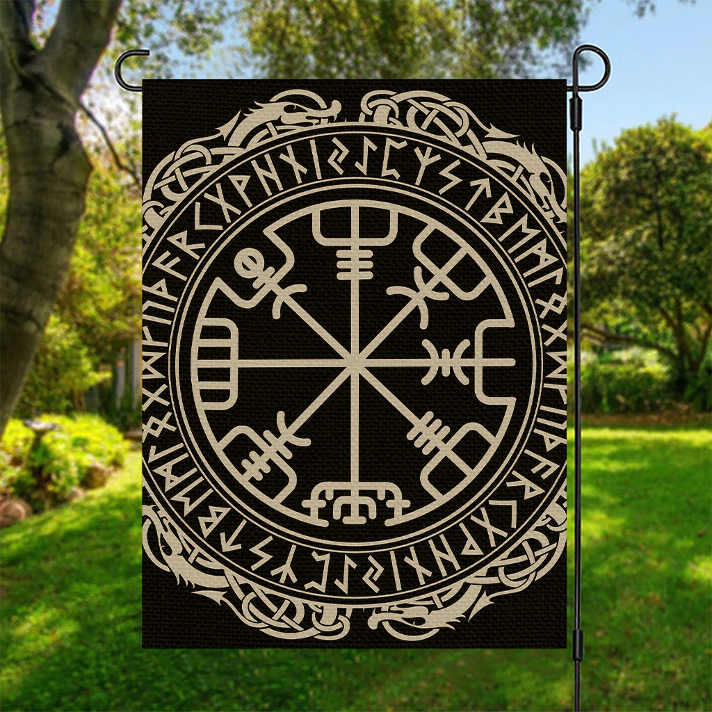 Viking Vegvisir Print Garden Flag