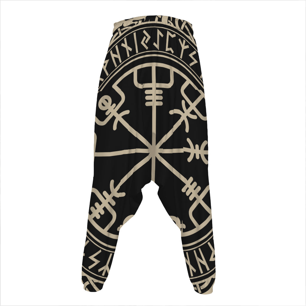 Viking Vegvisir Print Hammer Pants