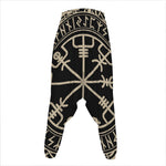 Viking Vegvisir Print Hammer Pants