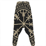 Viking Vegvisir Print Hammer Pants