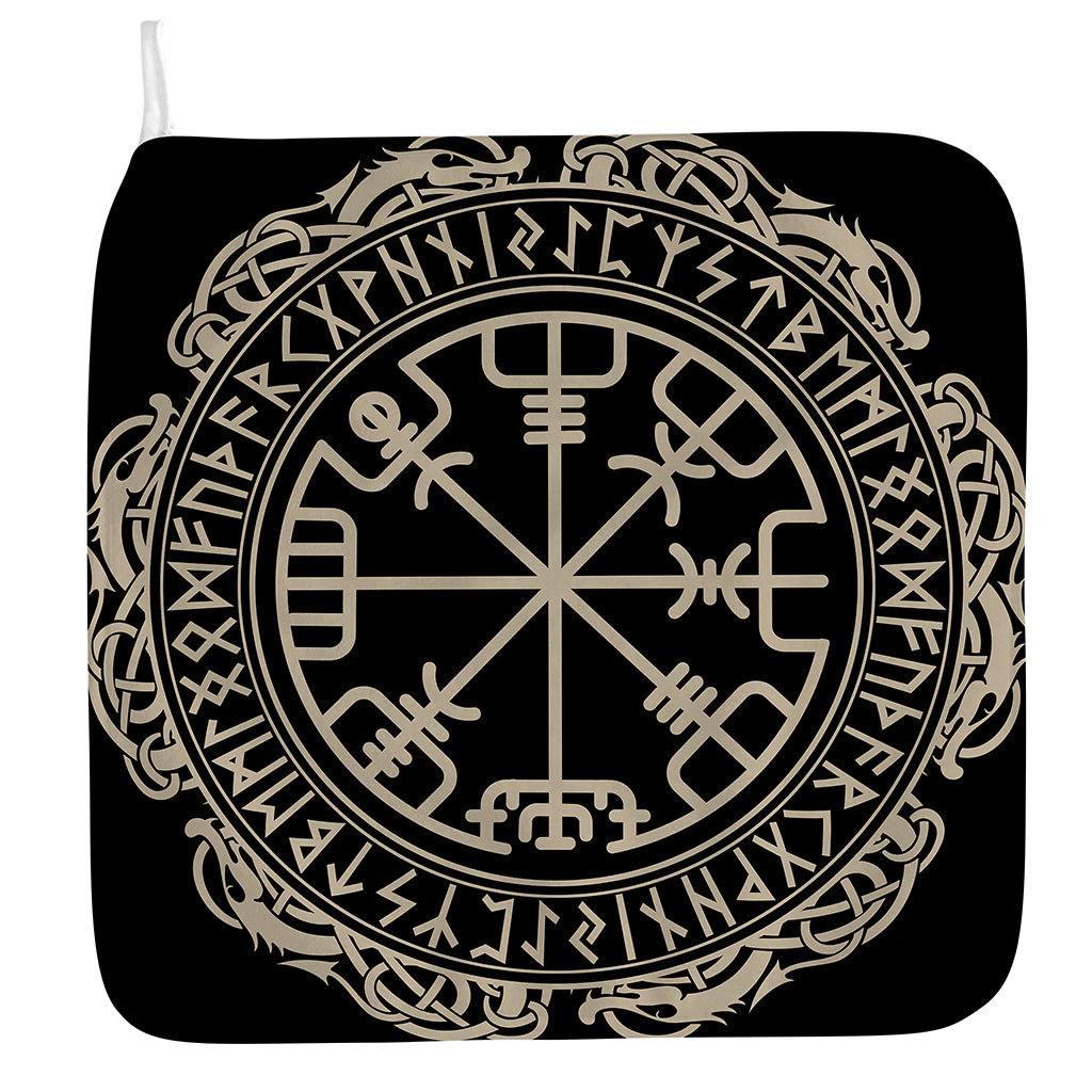 Viking Vegvisir Print Hand Towel