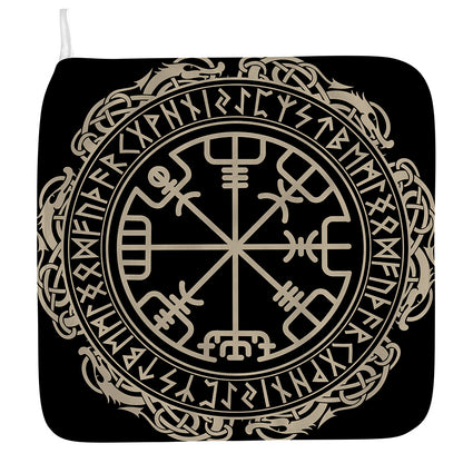 Viking Vegvisir Print Hand Towel
