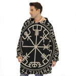 Viking Vegvisir Print Hoodie Blanket