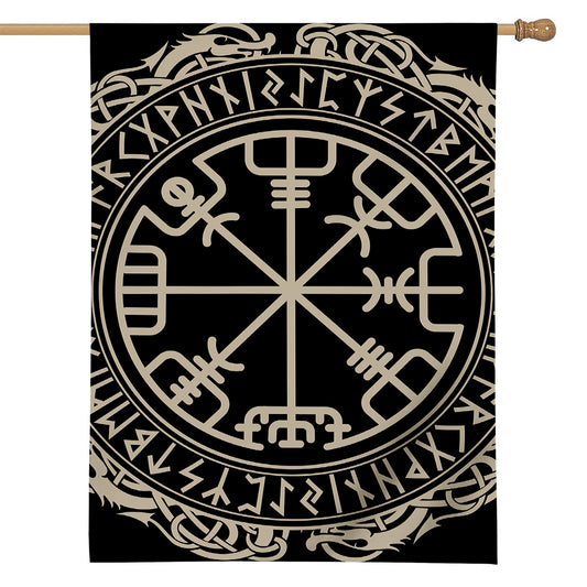 Viking Vegvisir Print House Flag