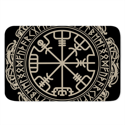 Viking Vegvisir Print Indoor Door Mat