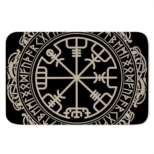 Viking Vegvisir Print Indoor Door Mat