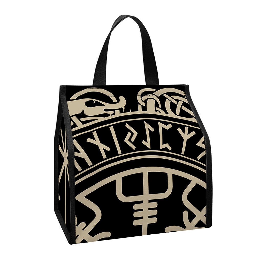 Viking Vegvisir Print Insulated Lunch Tote