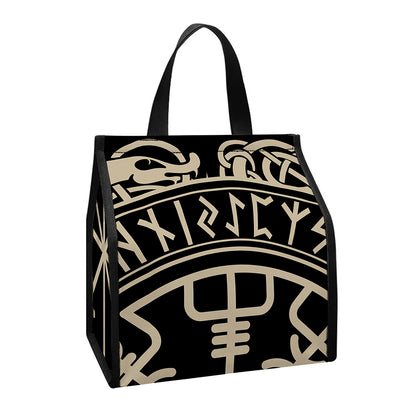 Viking Vegvisir Print Insulated Lunch Tote