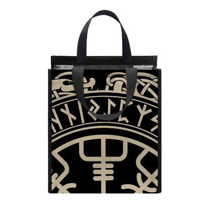 Viking Vegvisir Print Insulated Lunch Tote