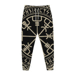 Viking Vegvisir Print Jogger Pants