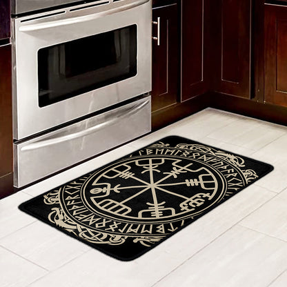 Viking Vegvisir Print Kitchen Mat