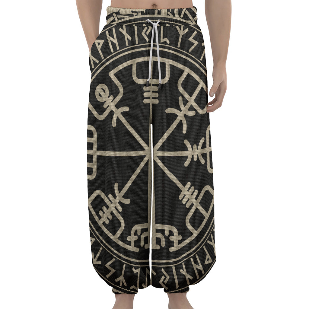 Viking Vegvisir Print Lantern Pants