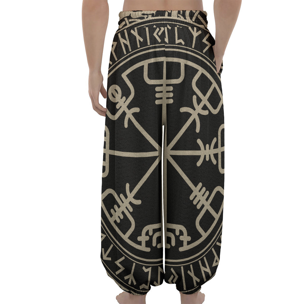 Viking Vegvisir Print Lantern Pants