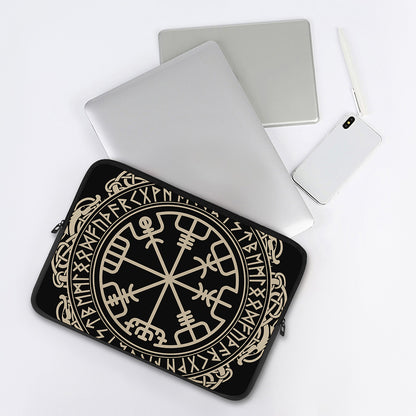 Viking Vegvisir Print Laptop Sleeve