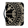 Viking Vegvisir Print Leather Bible Cover