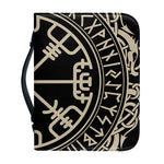 Viking Vegvisir Print Leather Bible Cover