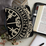 Viking Vegvisir Print Leather Bible Cover