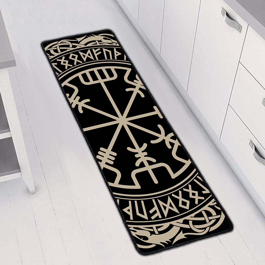 Viking Vegvisir Print Long Kitchen Mat