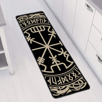 Viking Vegvisir Print Long Kitchen Mat