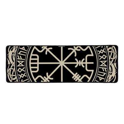 Viking Vegvisir Print Long Kitchen Mat