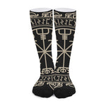 Viking Vegvisir Print Long Socks