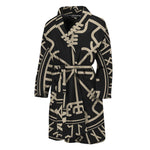 Viking Vegvisir Print Men's Bathrobe