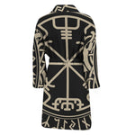 Viking Vegvisir Print Men's Bathrobe
