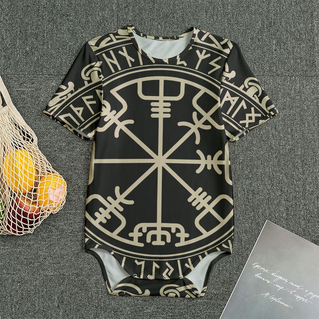 Viking Vegvisir Print Men's Bodysuit