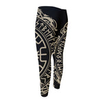 Viking Vegvisir Print Men's Compression Pants