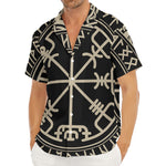 Viking Vegvisir Print Men's Deep V-Neck Shirt