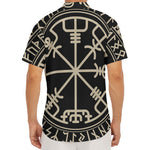Viking Vegvisir Print Men's Deep V-Neck Shirt