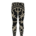 Viking Vegvisir Print Men's leggings