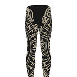 Viking Vegvisir Print Men's leggings