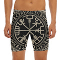 Viking Vegvisir Print Men's Long Boxer Briefs