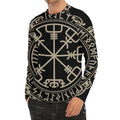 Viking Vegvisir Print Men's Long Sleeve Rash Guard