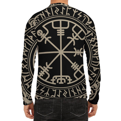 Viking Vegvisir Print Men's Long Sleeve Rash Guard