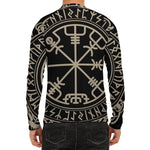 Viking Vegvisir Print Men's Long Sleeve Rash Guard