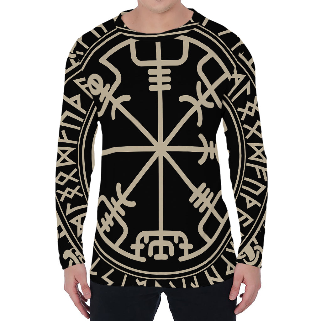 Viking Vegvisir Print Men's Long Sleeve T-Shirt