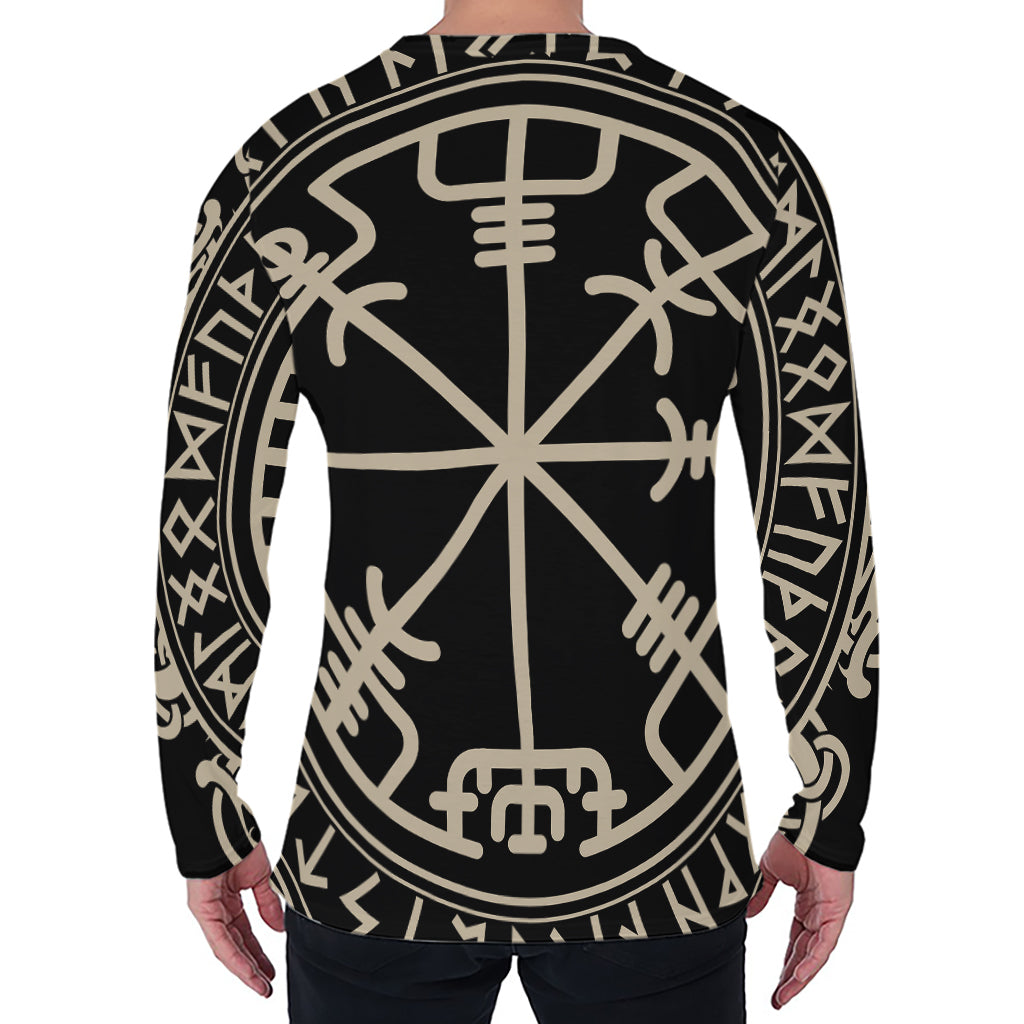 Viking Vegvisir Print Men's Long Sleeve T-Shirt