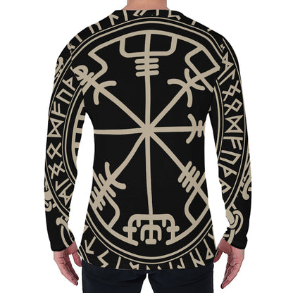 Viking Vegvisir Print Men's Long Sleeve T-Shirt