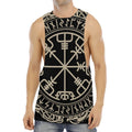 Viking Vegvisir Print Men's Muscle Tank Top