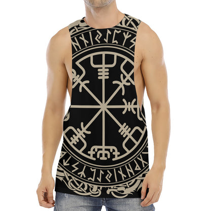 Viking Vegvisir Print Men's Muscle Tank Top